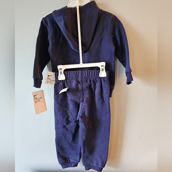 NWT-Nike-Toddler-2 Piece Sweatsuit-Unisex-Size 18 Months-Navy Blue - Picture 4 of 4